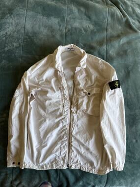 Stone Island Lightweight Overshirt Jacket Sage / Off-White Size